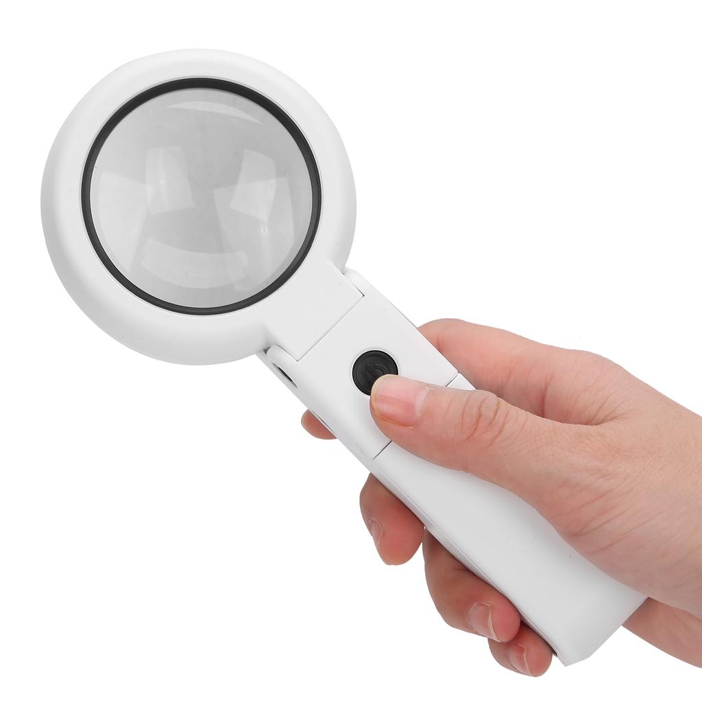 Desktop Handheld LED Magnifier 7X USB Battery Powered Reading Magnifying Glass