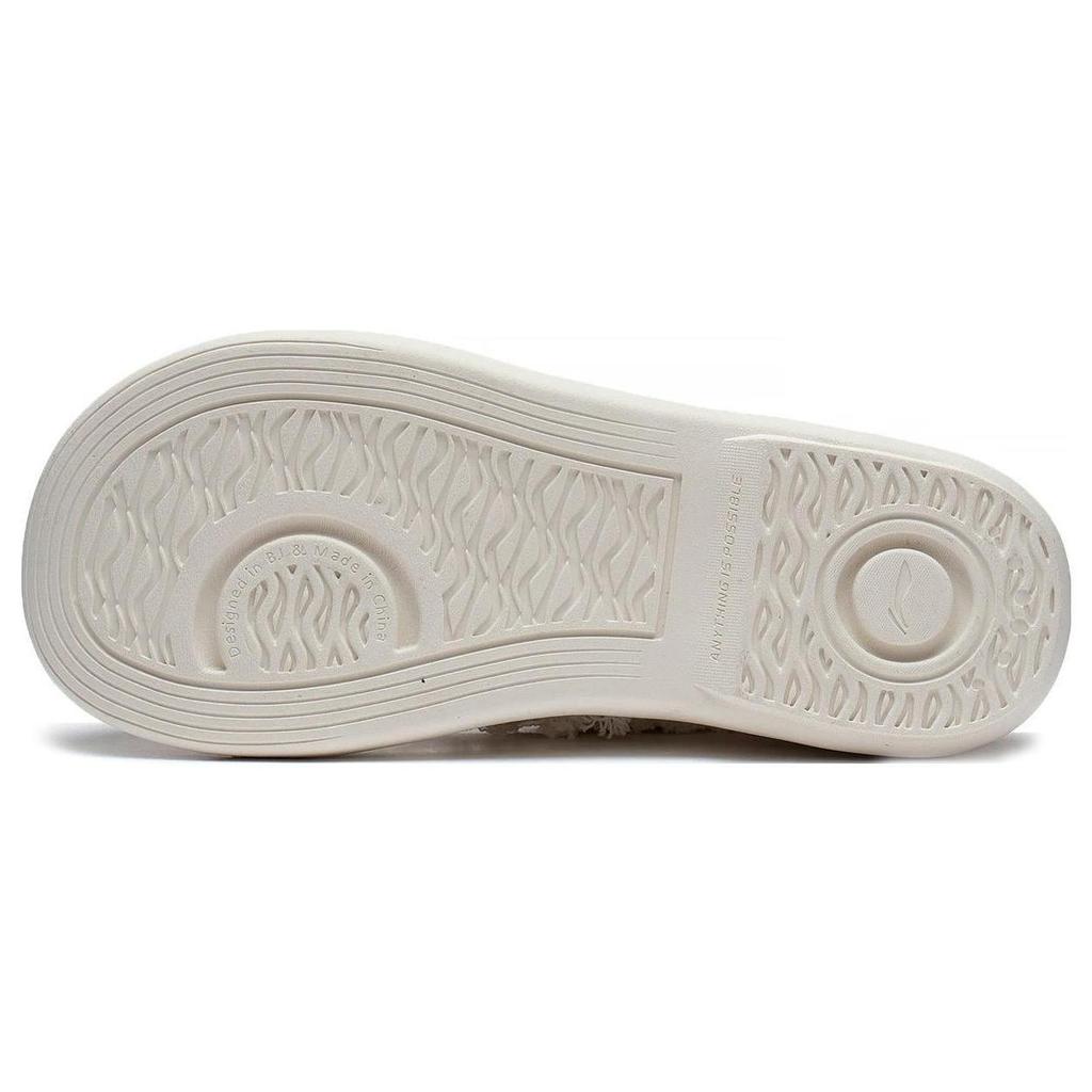 Disney x Li Ning Honey Platform Fabric Slip Resistant Abrasion Resistant Low top Sports Casual Shoes Women's Ecru AGCT042-2