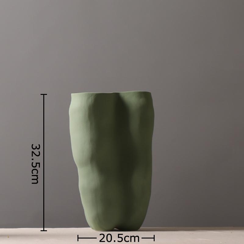 

Creative Multi Legged Ceramic Vase Table Decoration Flower Arrangement Abstract Crafts Green Floral Vases Room Aesthetic Decor
