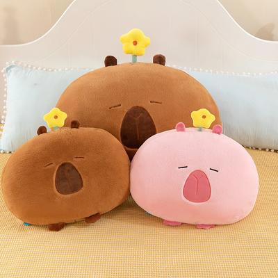 Cute Capybara Pillow Plush Toys To Give Girls Birthday Gifts To Sleep with Rag Doll Dolls On The Bed