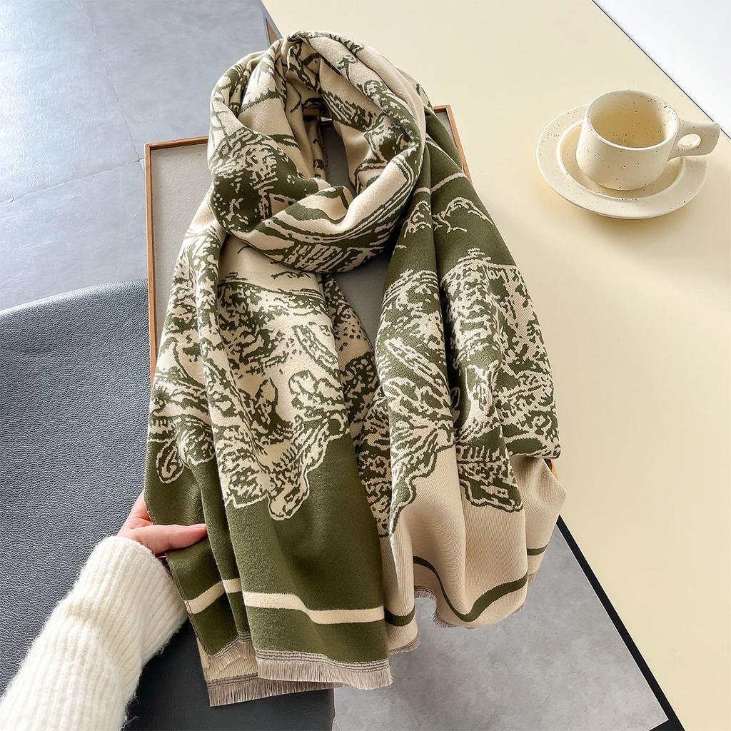 Neue Koreanische Herbst Winter Mode Warmer Luxus Mode Langer Schal Damen Reise Cape Imitation Kaschmir Bandana Schal Wickeltuch Schals