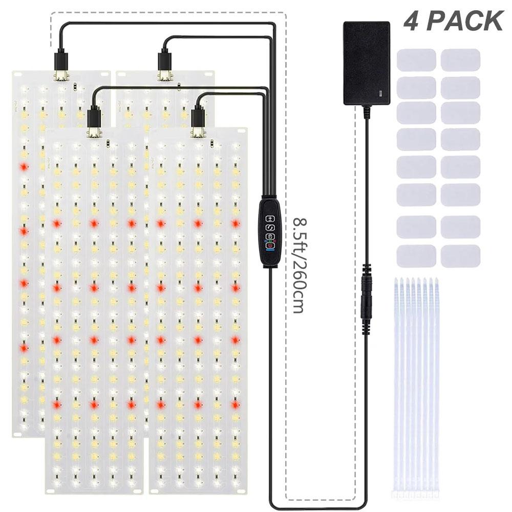 LED Grow Panel Licht Ultradünn Vollspektrum Dimmbar Timer Pflanzenlichter Unter Schrank Wachstumslampe für Zimmerpflanzen Regal