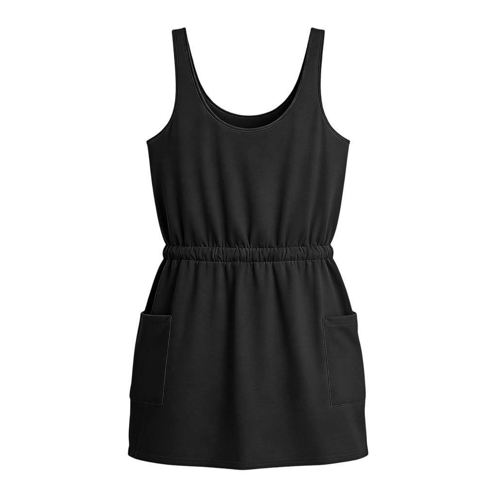 Sleeveless Button Down Drawstring Tank Dress Casual Dresses for Women Summer Dresses for Women Boho Dresses for Women