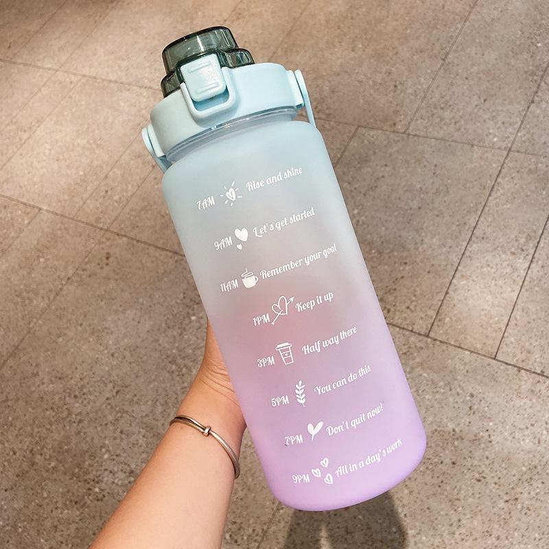 2000ml Sports Water Bottle Protein Shaker Outdoor Travel Climbing Bicycle Water Bottles BPA Free Gym Space Cups