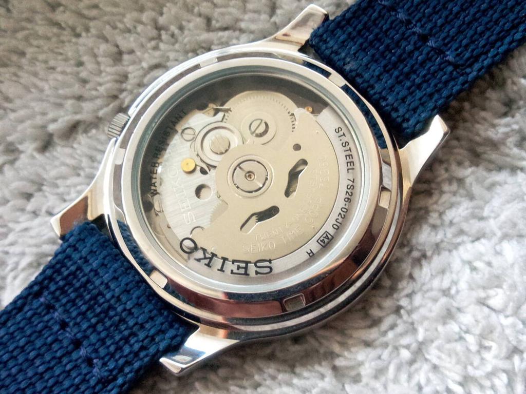 [USED]SEIKO 5 SNK807 Automatic Military Watch Navy Dial 7S26 Men’s Watch Excellent Condition