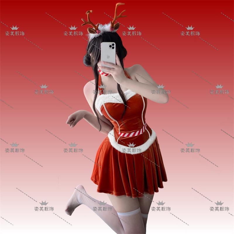 2024 New Christmas Clothing Christmas Uniform Set Cos Clothing Christmas Costume Full Set Santa Claus Halloween