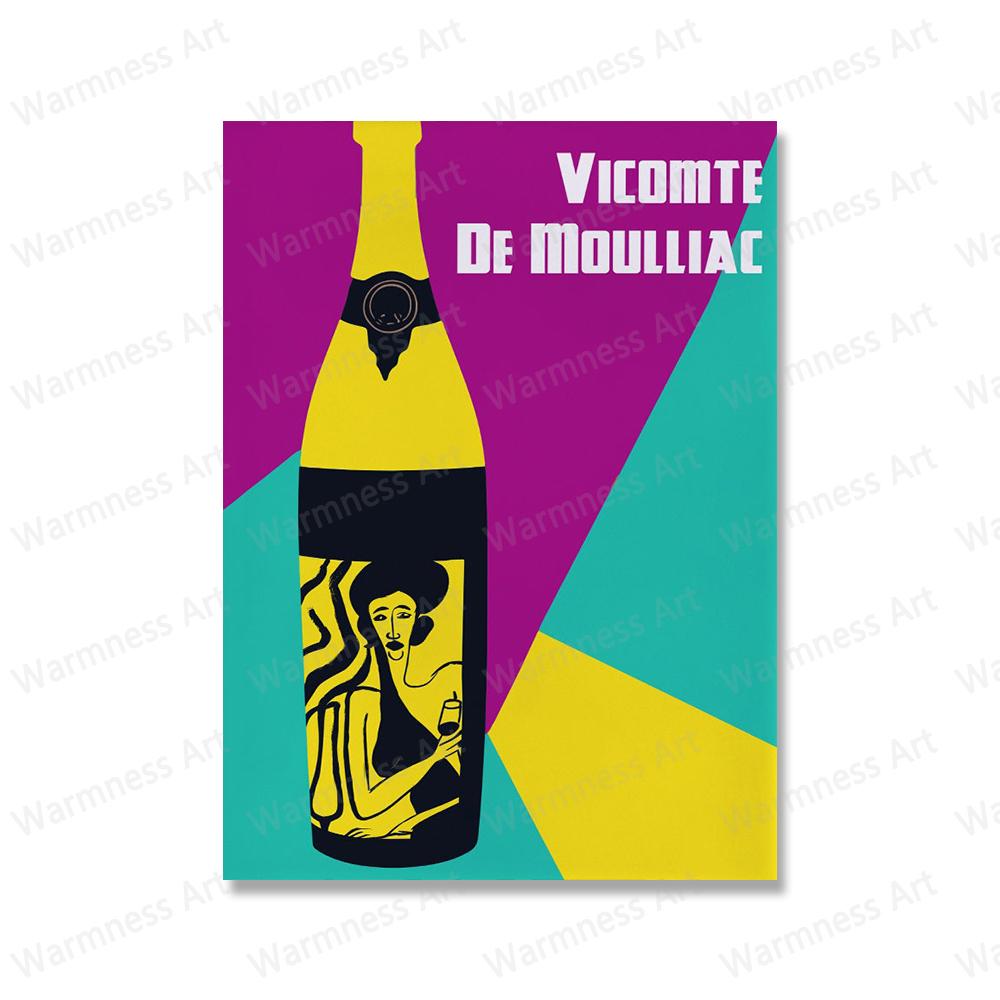 Funny Cats Drink Red Wine Poster Classic Advertising Alcohol Champagne Canvas Painting Prints for Living Room Home Decor Picture