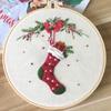 Elk Deer Christmas Embroidery Kit DIY Embroidery Set Home Decor Cross Stitch Set  Adults