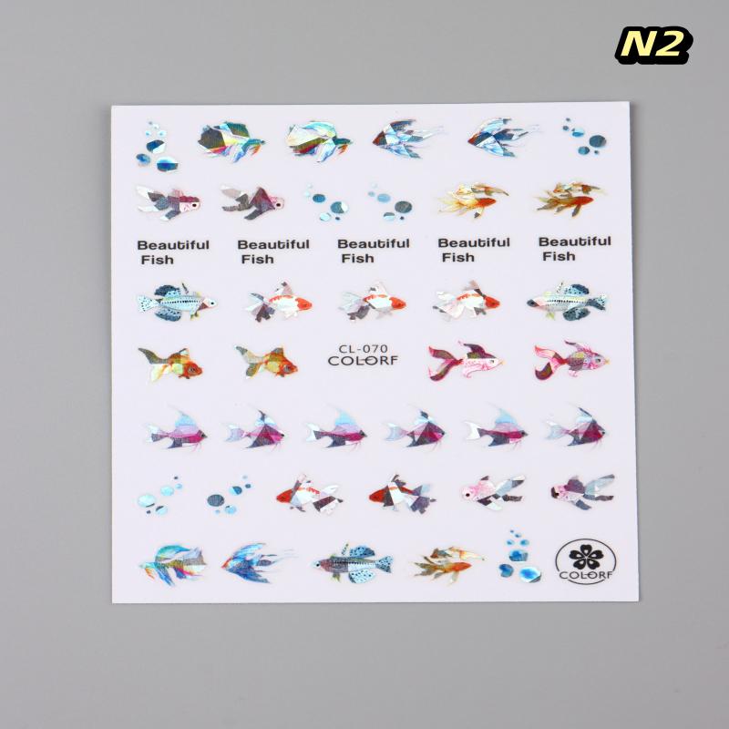 Embossed Jellyfish Jellyfish  Ocean Nail Art Sticker Self Adhesive Marine Starfish  Nail Decals Manicure Diy Supplies Nails Slid