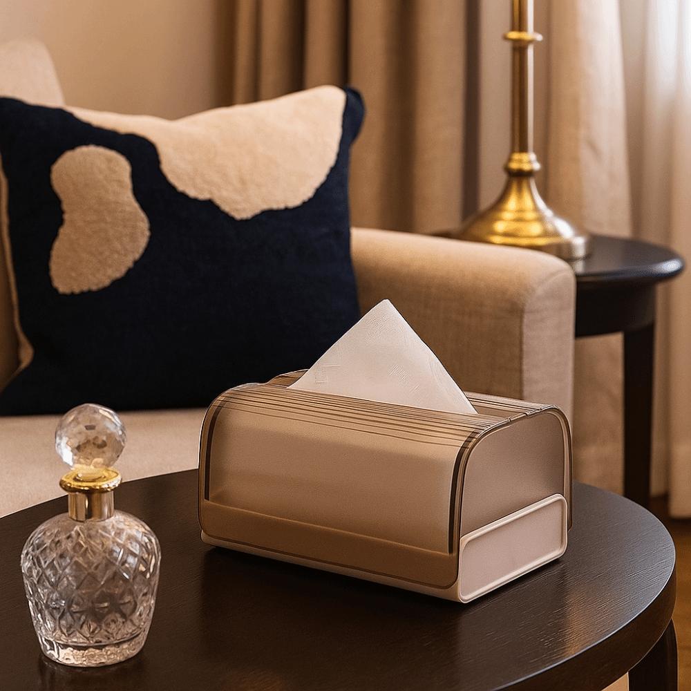 Plastikowe Pudełko na Chusteczki Light Luxury Uchwyt na Chusteczki Praktyczne Pudełko na Chusteczki ze Sprężyną Stolik Kawowy
