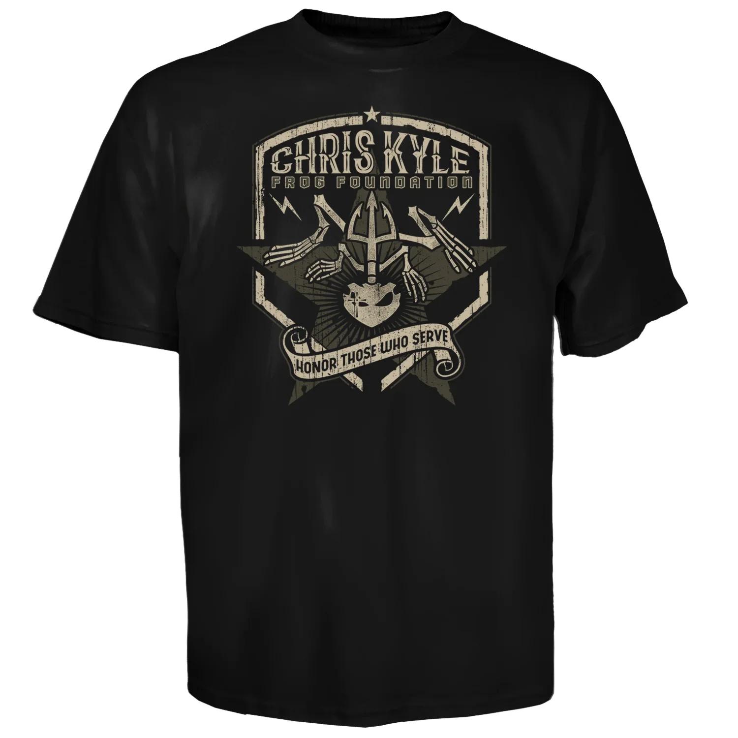 American Sniper Chris Kyle Frog Logo Patriot TShirt 100 Cotton ONeck Summer Short Sleeve Casual Mens Tshirt Size S3XL S