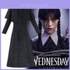 Wednesday Addams Cosplay-Kostüm aus Staffel 2 mit Polyesterblazer für Halloween-Partys