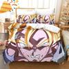 2026 Hot Sale Japanese Anime Dragon Ball Son Goku Bedding Set Quilt Cover Twin Full Bedroom Bed Decor for Teens Best Gifts