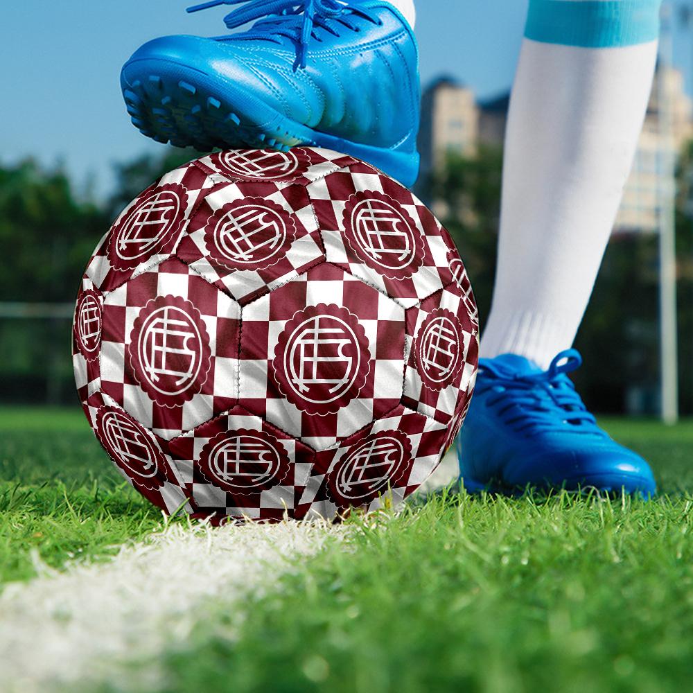 Club Atletico Lanus Size5 Soccer Ball, Colorful, Suitable for All Ages, Machine-stitched, PVC Material, Competition Grade,durable and High Bounce
