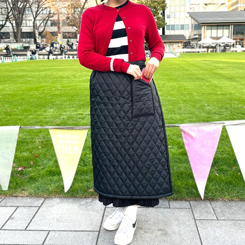 CLEAN HOUSE Long Black Wrap Sizes with Quilted Padded and Throw Blanket Skirt, 80cm, S-L, Lining, Pockets,