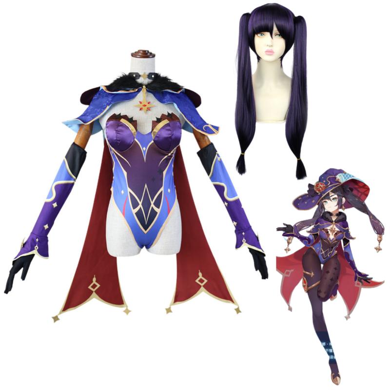 Game   Mona Megistus Astral Reflection Wig Sexy Dress Cosplay Halloween Christmas Party Costume