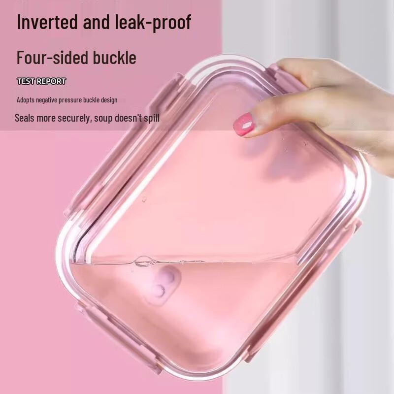 ZISIZ Microwavable Glass Lunch Box Set