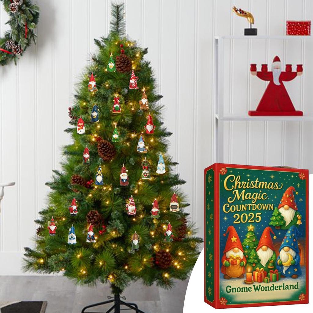 2025 Weihnachtskalender 2D Advents Wichtel Anhänger Weihnachtskalender Charm hristmas Countdown Adventskalender Geschenk 24 Tage