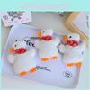 Adorable Duck Plush Toy With Scarf Creative Small-size Stuffed Animal For Bags And Keys