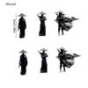 6Pcs/set Model Mini Chinese Swordsman Figure Exquisite Ancient Car Statue Ornament Cartoon Swordsman Miniatures Bedroom