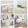 Kitchen Sponge Holder Plastic Sink Drain Rack Soap Drainer Towel Rack Shelf Organizer bathroom Storage Accessories