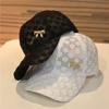 Breathable Hip Hop Cap Lace Rhinestone Bow Peaked Cap Fashion Baseball Cap  Outdoor Sports
