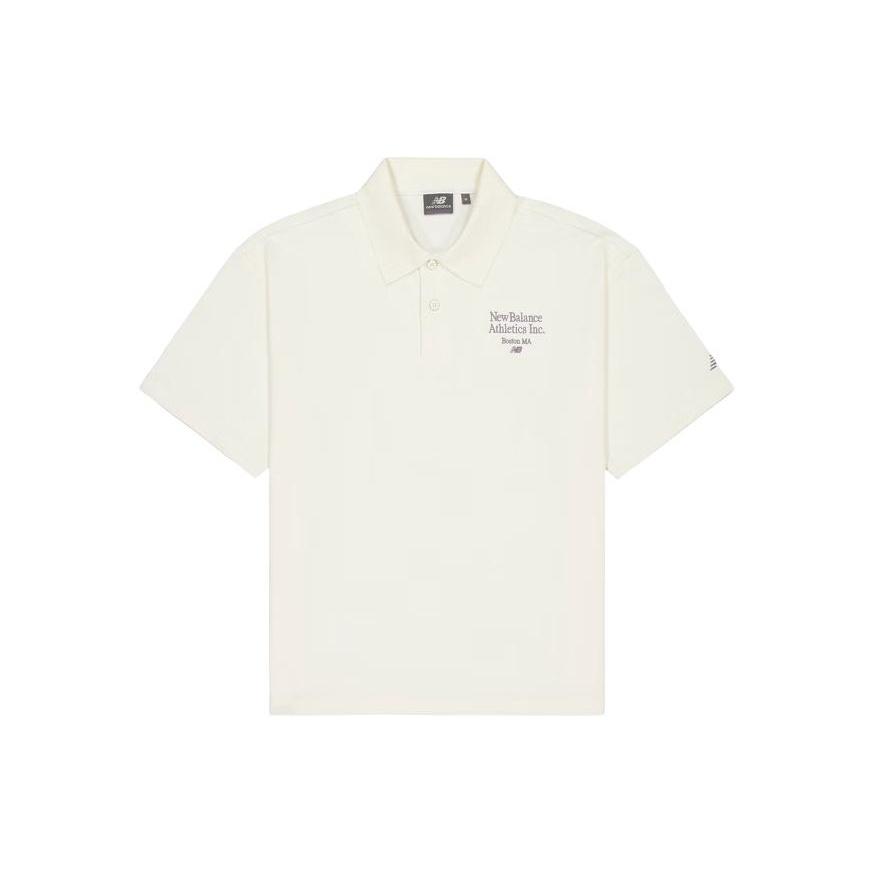 New Balance Athletics Polo Shirt Asia Sizing  Ivory  Men s NFE21021-IV XL