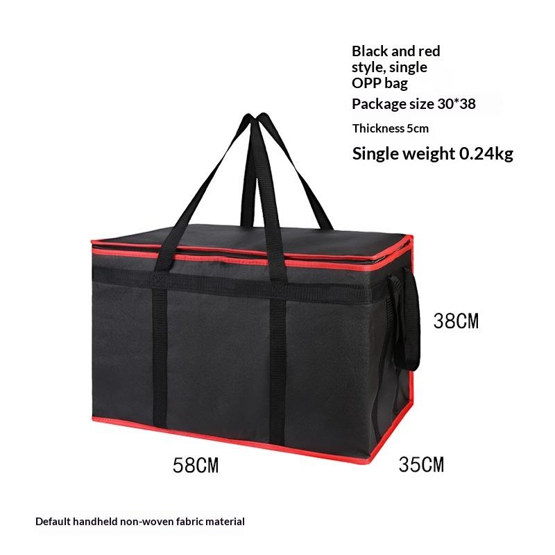 Xxxlsize Large-Capacity Insulated Bag, Reusable, Three-Layer Insulated Pizza Delivery Bag, Portable Waterproof Refrigeration Bag