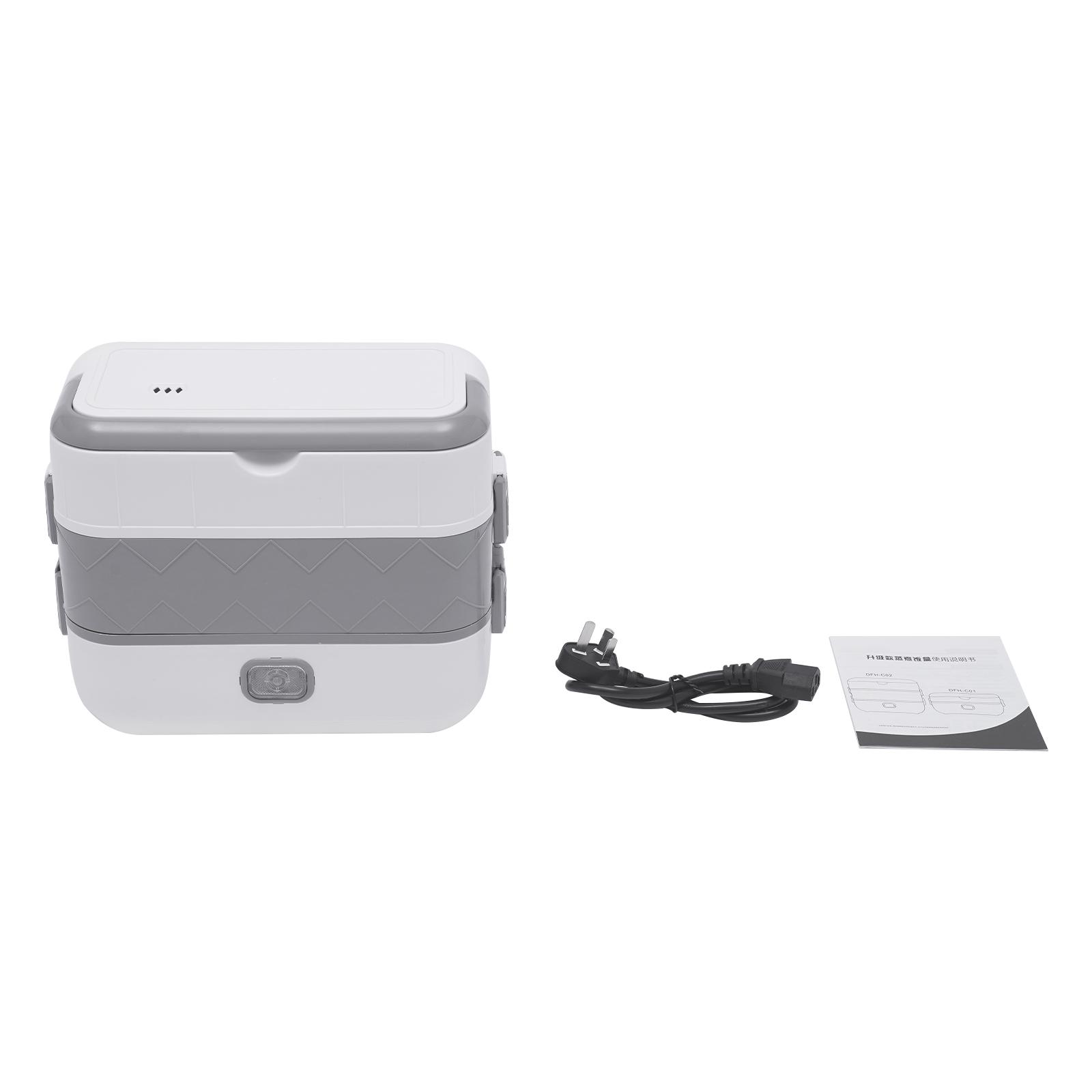 

Портативный ланч-бокс с термоизоляцией для еды, 200 Вт, двухслойный электрический ланч-бокс United States&2 белый