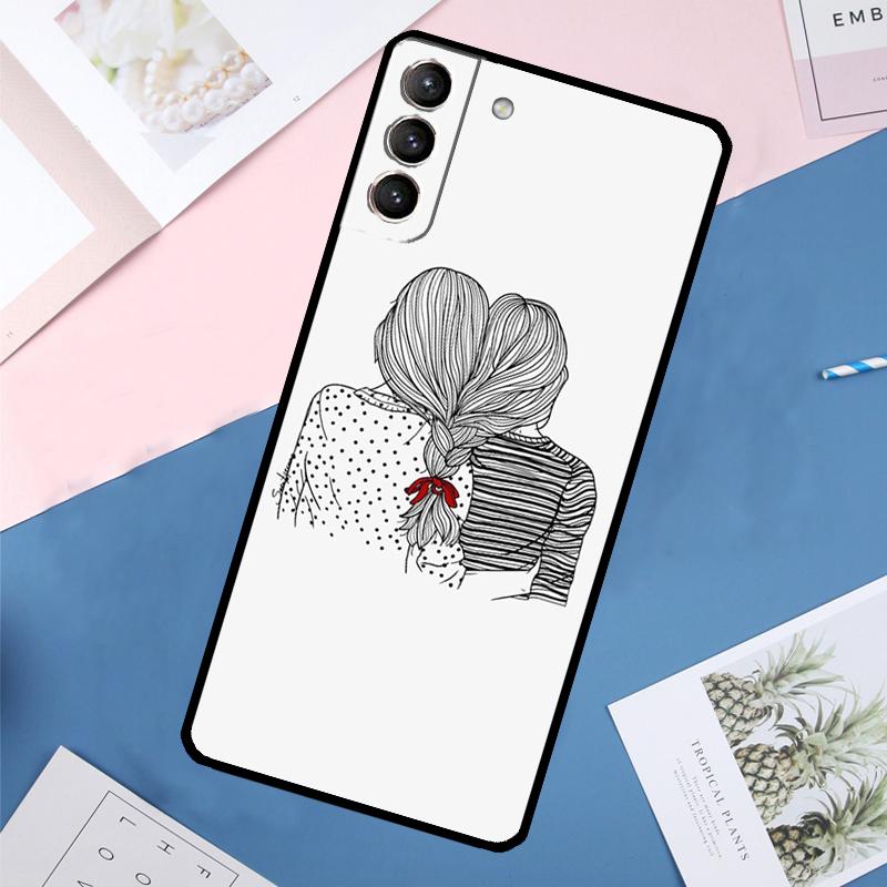 Best Friends BFF Matching Case For Samsung Galaxy S24 Ultra S20 S21 S22 S23 S25 Ultra S9 S10 Plus S25 FE Back Cover