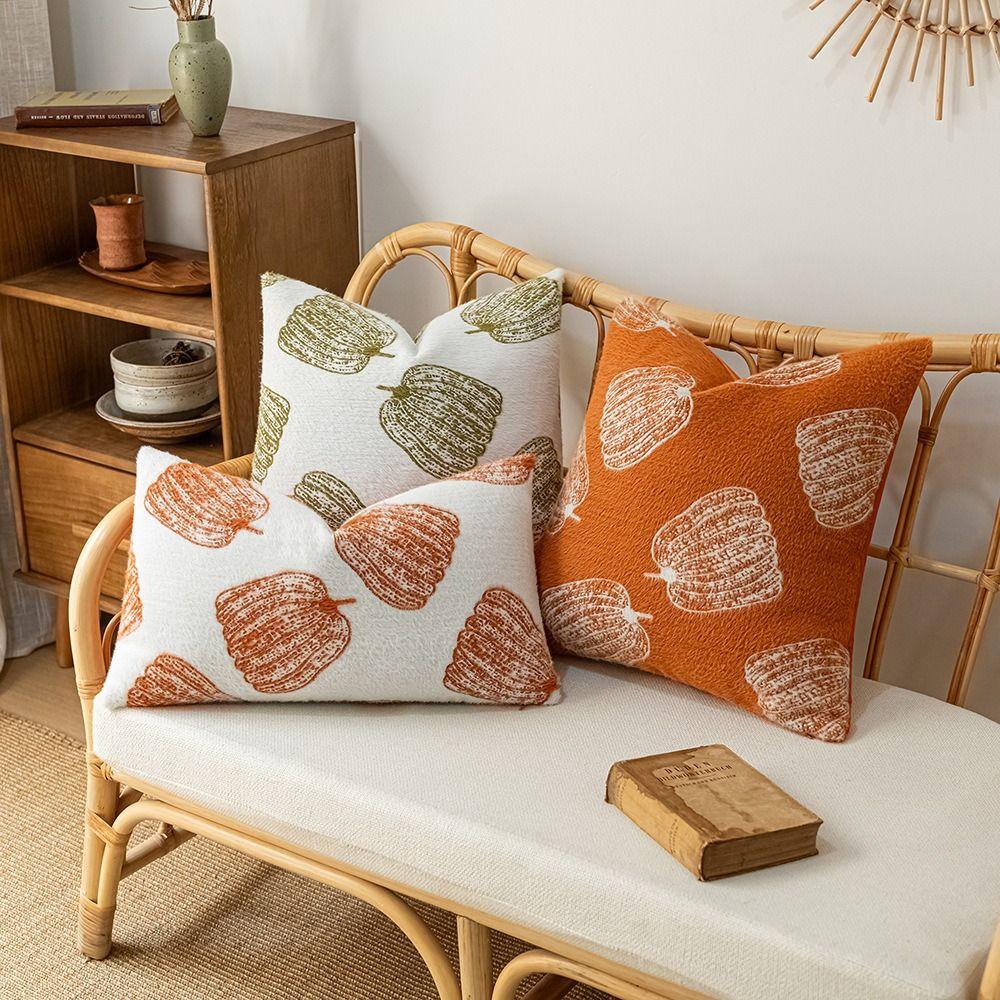 

45CM Pumpkin Pillowcase chenille Cushion Cover Home Decor Throw Pillowcover Sofa/Bed Style B