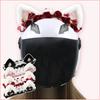 Motorcycle Helmet Lace ribbon Decorations For Motocross Full Face Off Road Helmet Sticker Cute Soft Plush Ears Decorations