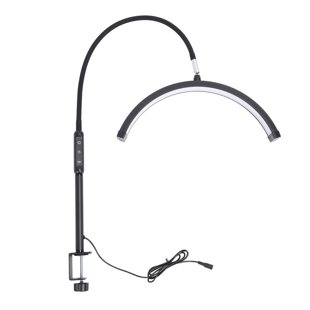 Halbmondförmige Wimpernlampe Tragbare LED Beauty Tisch Nageltischlampe mit Klemme für Wimpernverlängerung