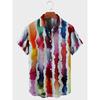 Hawaiianische Herren-Streifenshirts Für Bluse Herren Camisa Social Kurzarm Lässiges Oberteil Übergröße Fitnessstudio Kleidung Mode Herren Vintage