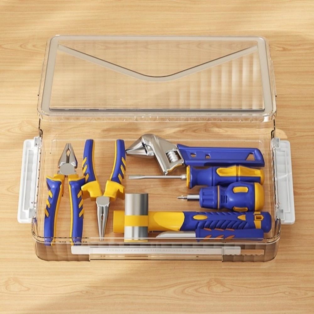 Transparent Desktop Paper Storage Box Dust Proof Card Holder Case File Document Organizer  Contract