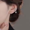 Korean Fashion Blue Zircon Star Clip Earrings for Women Girls Simple Hollow Multi-Layer Star Ear Cuff Non-Piercing Jewelry Gift