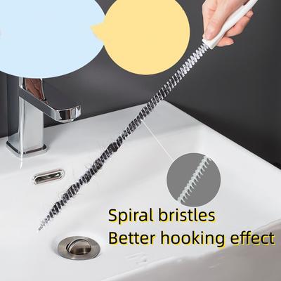 Bathroom Drain Unclogger Bathroom Hair Cleaner Kitchen Spiral Brush Anti-clogging Unclogging Strip