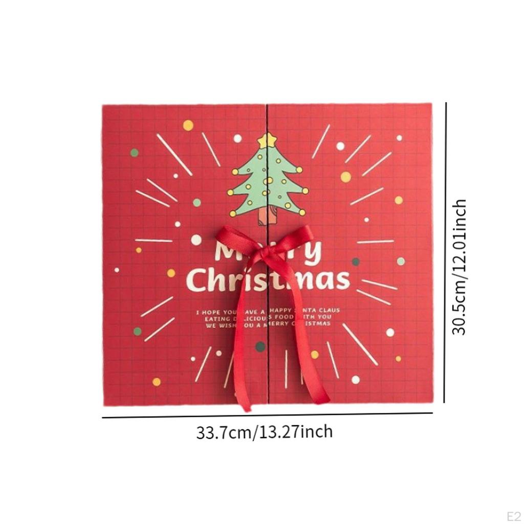 Empty Christmas Advent Calendar Boxes Refillable for Xmas Decoration Festive