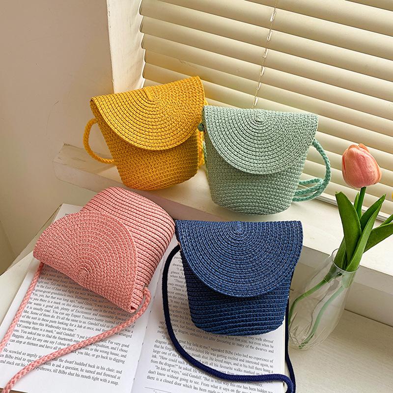 Nová malá svěží kabelka French Straw Woven Bag Taška přes rameno Taška Sen Series Pastoral Crossbody Bag Summer Bag