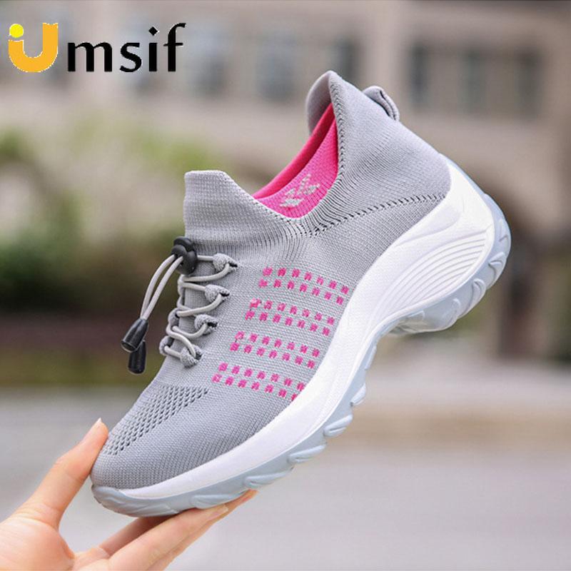 Damen-Laufschuhe, lässig, atmungsaktiv, Mesh, Übergröße, Damen-Sneaker