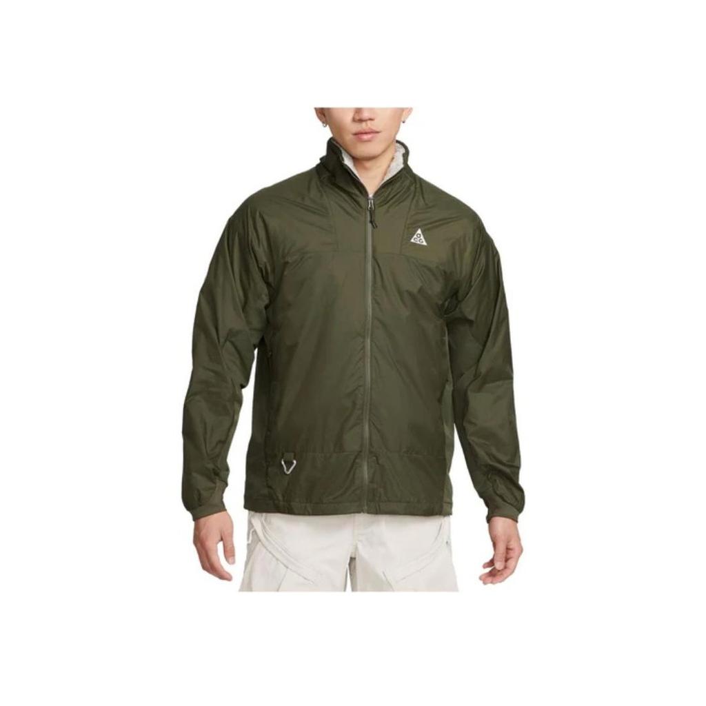 Nike ACG Sierra lehká bunda (Velikost Asie) Cargo Khaki/Světle ořechové pánské streetwearové DX7881-325