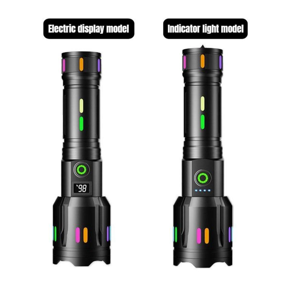 White Laser LED Flashlight Type-C Rechargeable 26650 Battery Waterproof Torch Camping Lantern Hand Lamp Outdoor