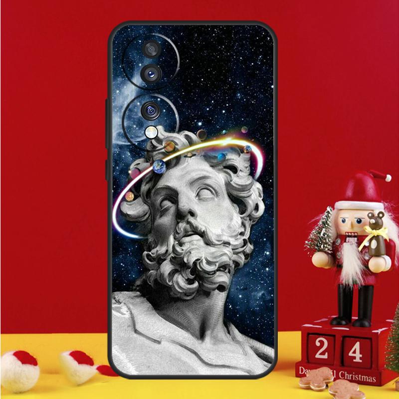 Greek God Statue Face Case For Honor Magic 8 5 6 7 Pro Honor Win RT 50 70 90 200 400 Lite X8c X9b X9c X9a X9d Cover