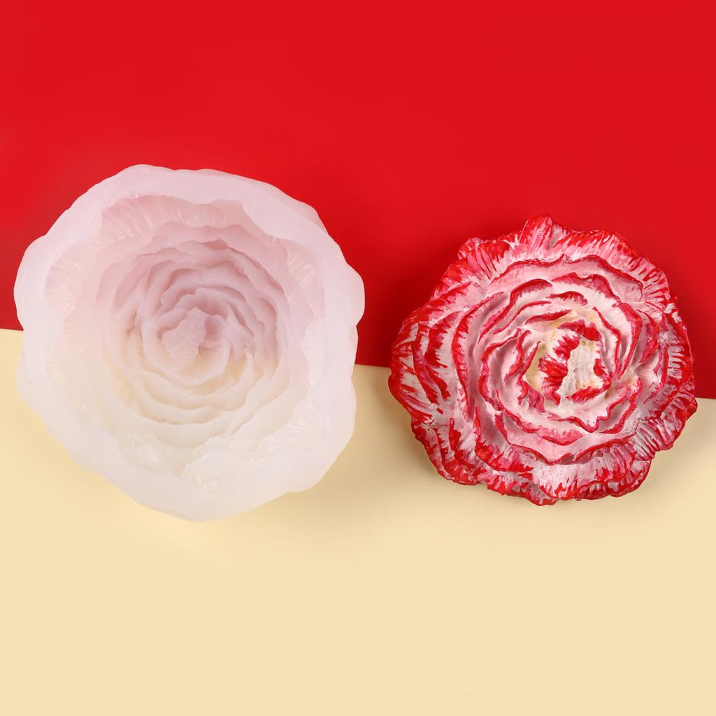 Carnation Flower Aromatherapy Gypsum DIY Candle Expansion Stone Handmade Soap Decoration Silicone Mold