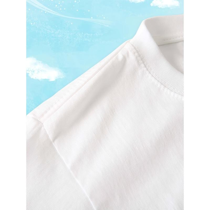 European sizes Lake Life Boat Print T-Shirt for Children, T-Shirt, Casual T-Shirt, Trendy T-Shirt, Outdoor Adventure Gear