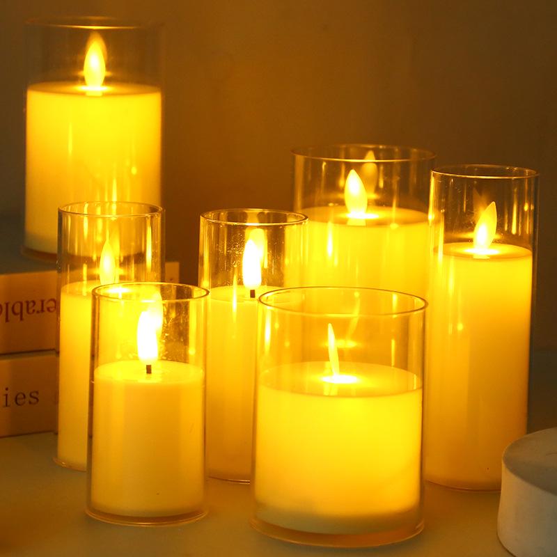 LED Acrylic Simulation Candle Lamp for Birthday Parties