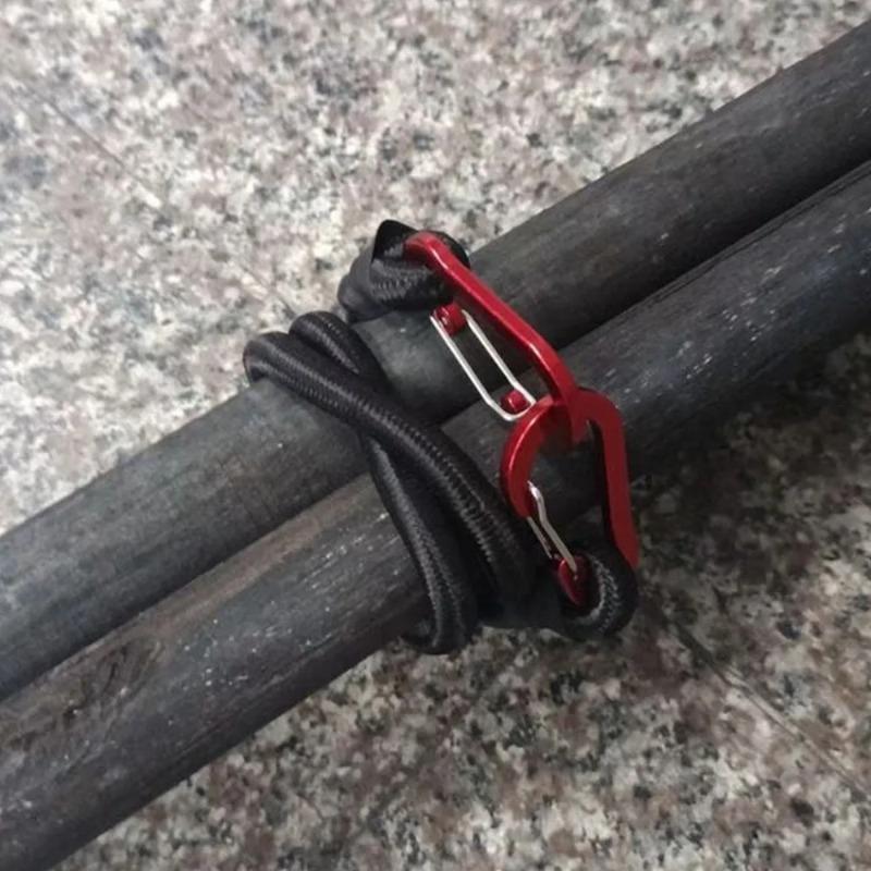 Adjustable Elastic Strap Multipurpose Tie Down Utility Rope Pack 8mm Bungee Cord with Hooks for Camping Luggage Bicycle Cargo
