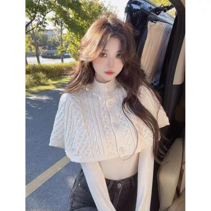 

Women s Soft Knit Cardigan Shawl with Half-High Collar – Unique Design S - Recommended for 80-95 lbs
