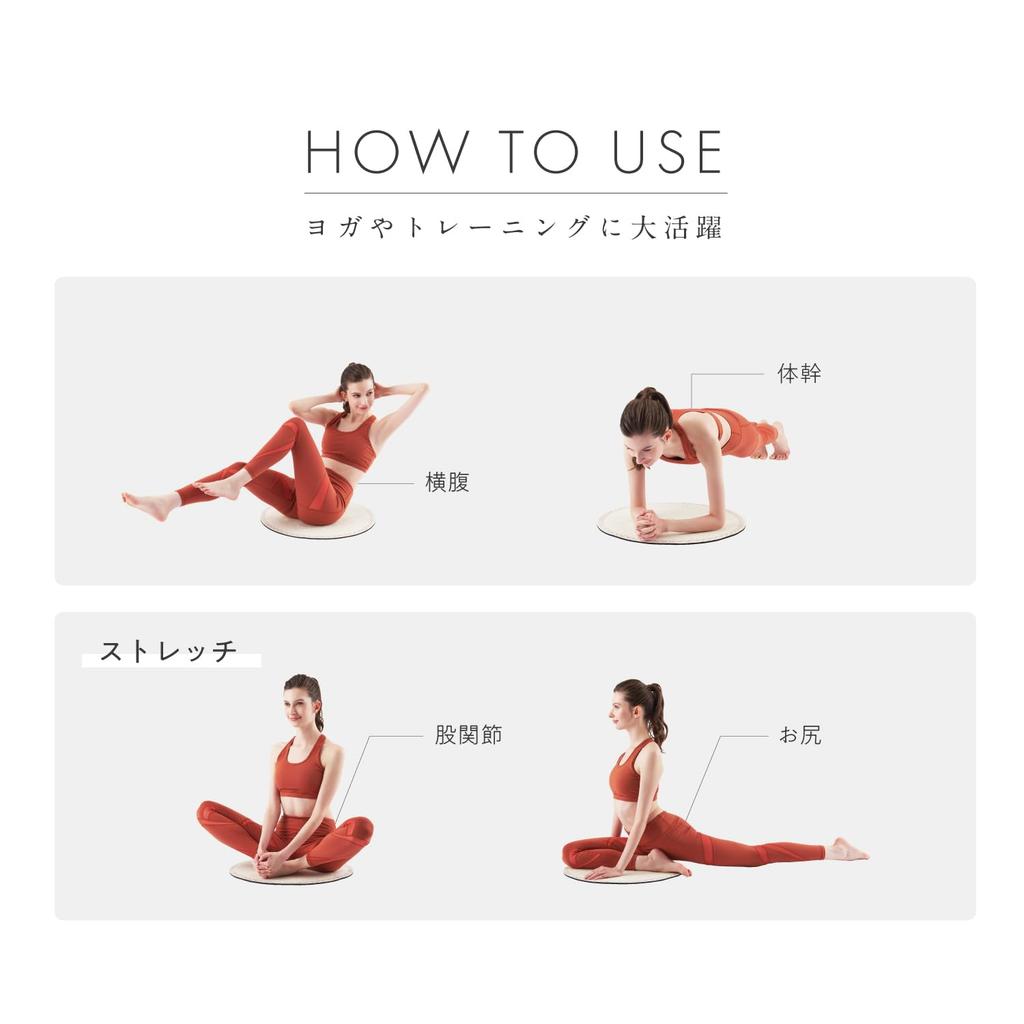 MIVIOS Training Yoga 60cm 6mm Circle for Strength and Powder Pink Mat, Mat, Diameter, Thick, Shape, Lightweight, Compact, Non-Slip, Portable, Round,