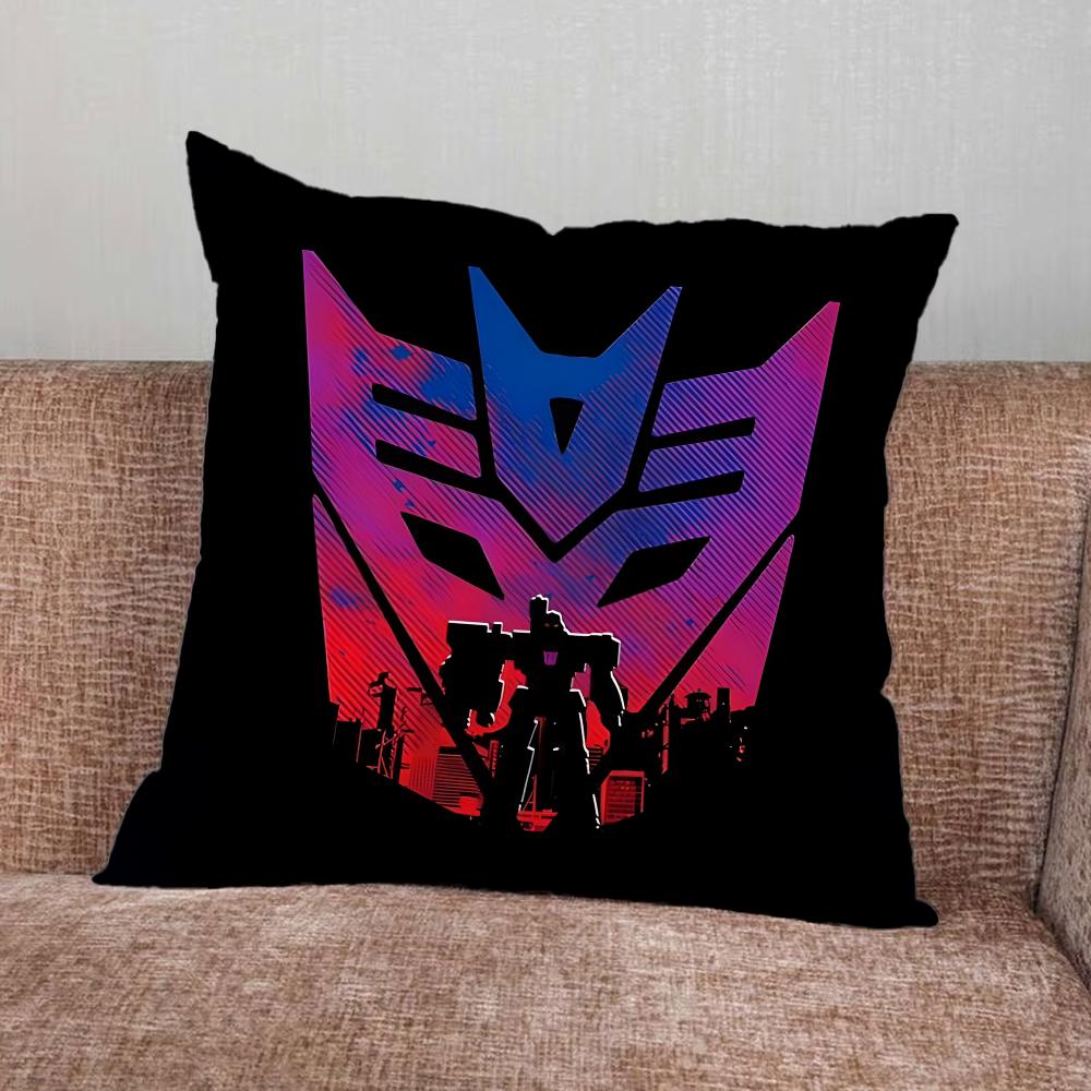 LOGO T-Transformers COOL  Pillow Case For Home Bedroom Car Office Decoration Living Room Sofa Cushion Cover Suitable